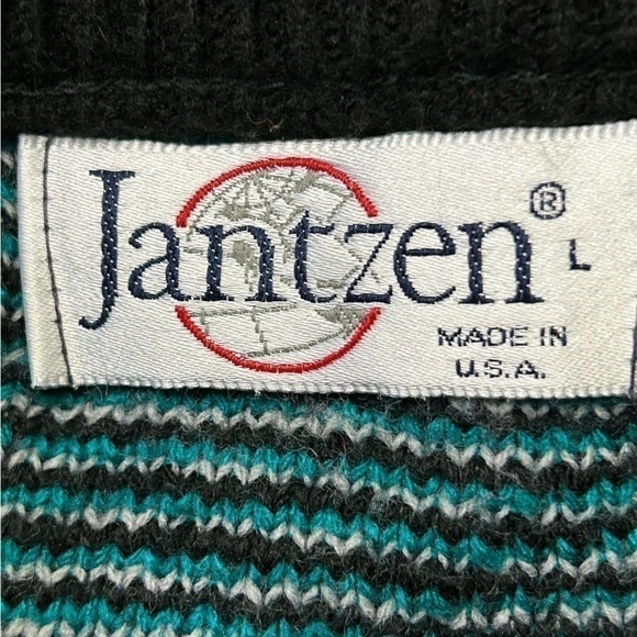 Vintage Patterned Jantzen Made in USA Sweater - Picture 2 of 5